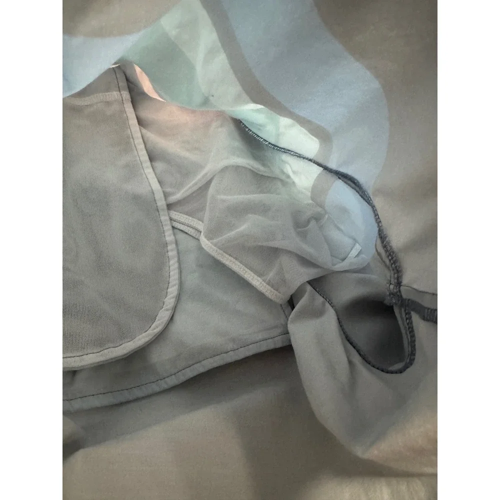 Chubbies Mens Striped Swim Trunks Grey Blue Pink 5.5 Inch Inseam Size Large